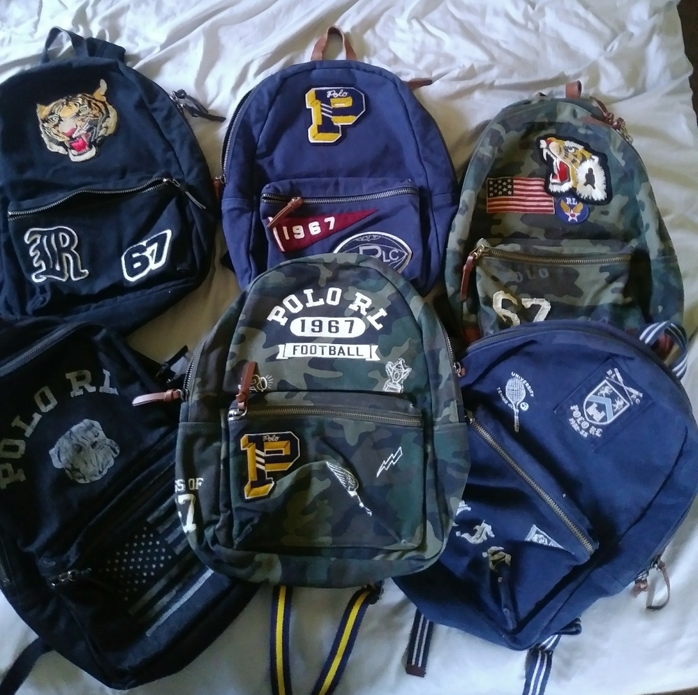 Polo Ralph Lauren Football Camo Canvas Backpack - Picture 2 of 5